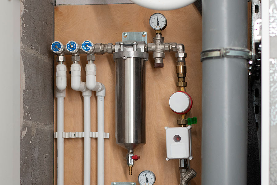 Water filtration with various pipes,